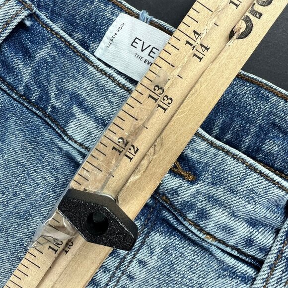 Evereve Jean Womens 32x33* The Ever Trouser High Rise Wide Leg Blue Denim Tag 31 - Picture 15 of 16